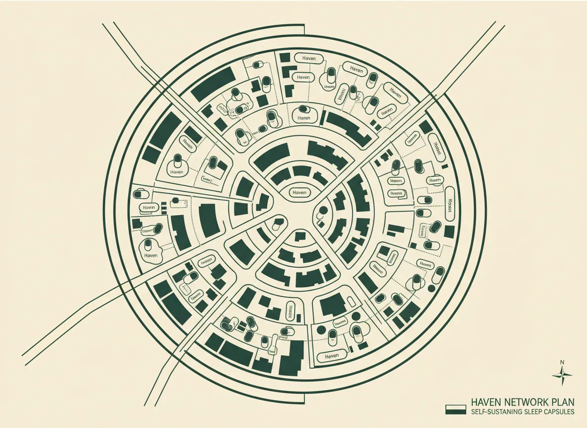 Map showing Haven locations